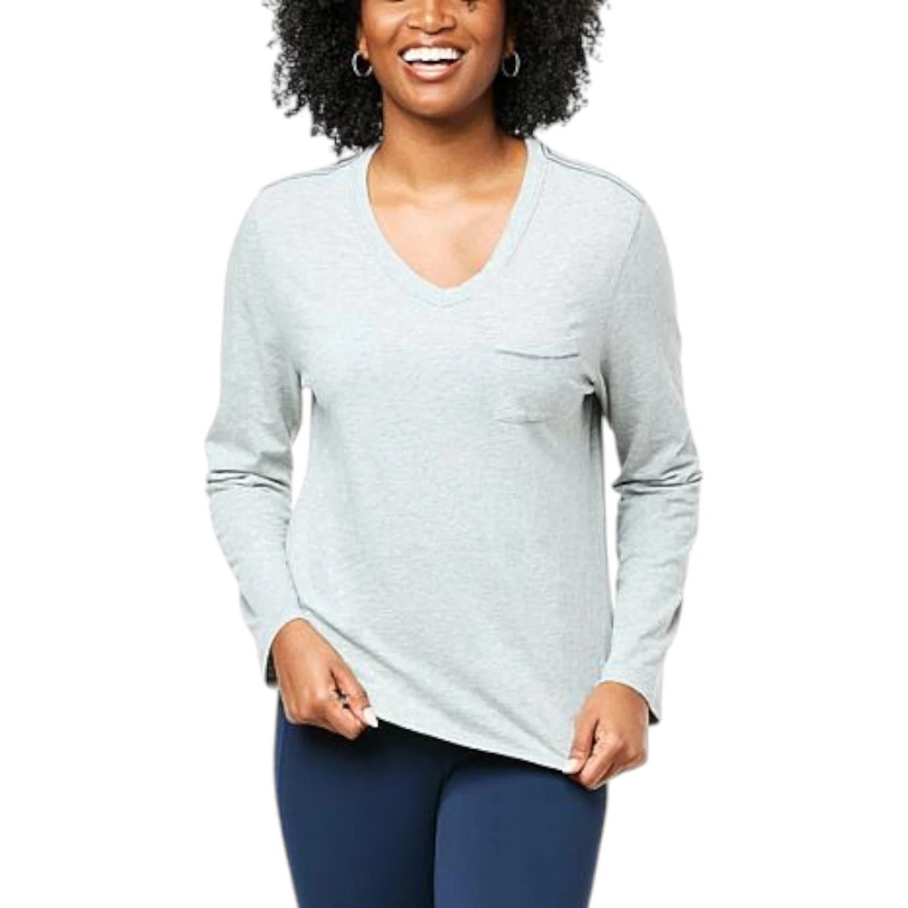 Lacey Chabert Women's Essential VNeck Tee Gray - Regular